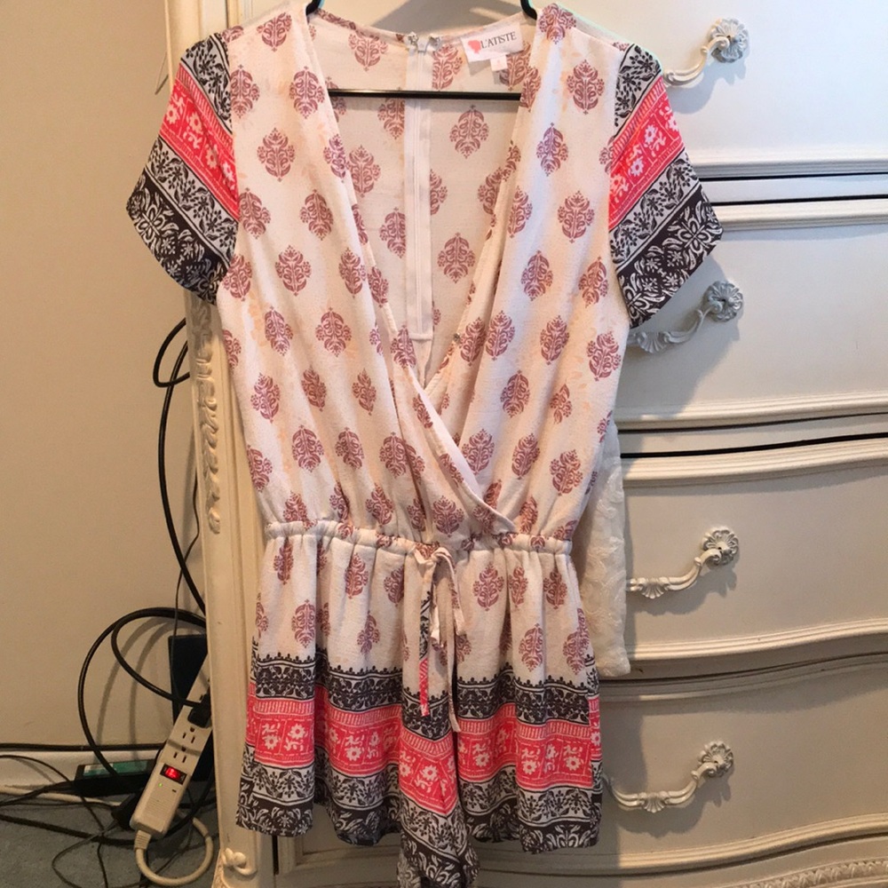 Paisley Short Sleeve Romper